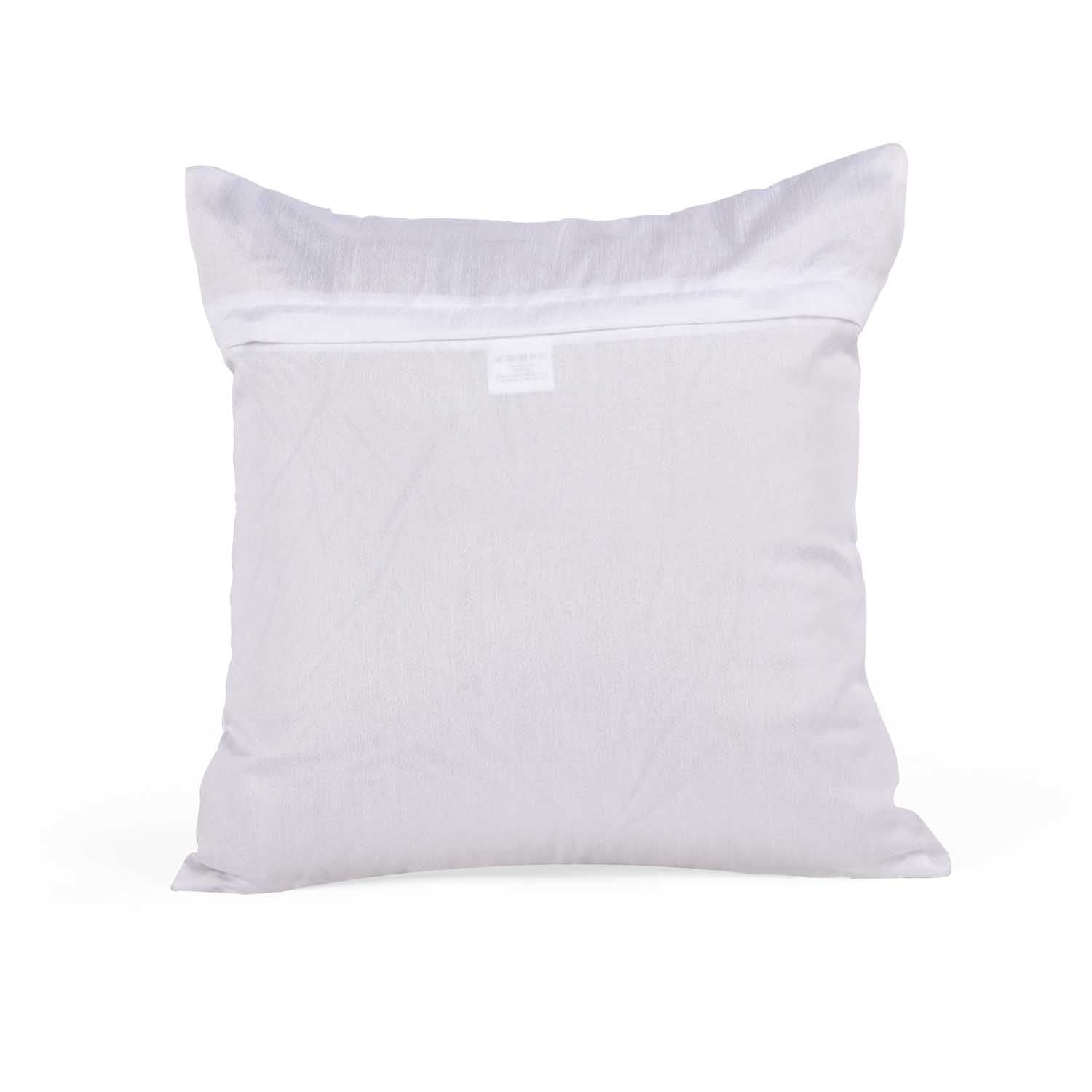 Wavy Pattern Polyester Cushion Cover- Gold and Grey