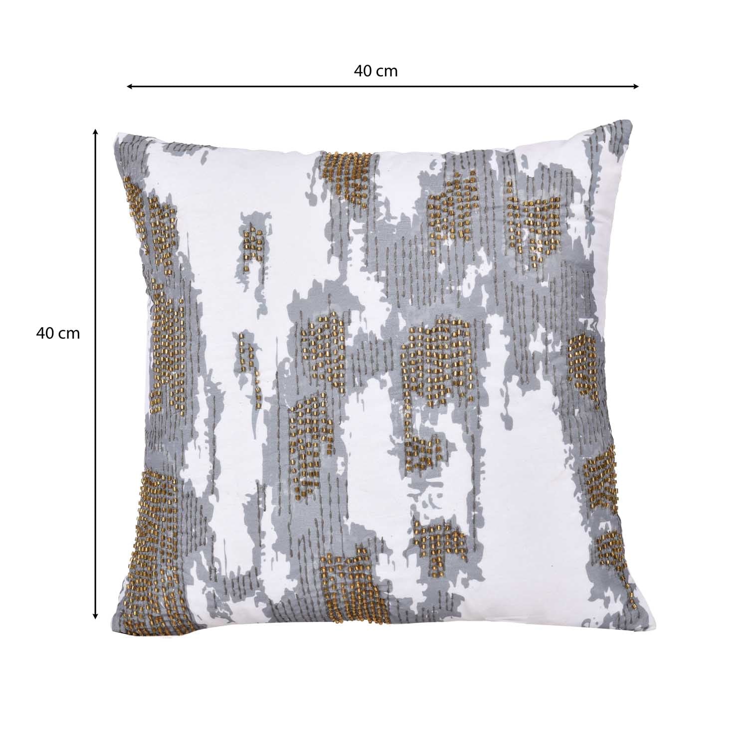 Blur Abstract Pattern Polyester Cushion Cover- Multicolor