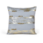 Abstract Pattern Polyester Cushion Cover- Gold and Grey