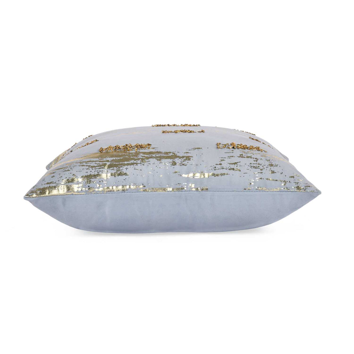Abstract Pattern Polyester Cushion Cover- Gold and Grey