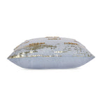 Abstract Pattern Polyester Cushion Cover- Gold and Grey