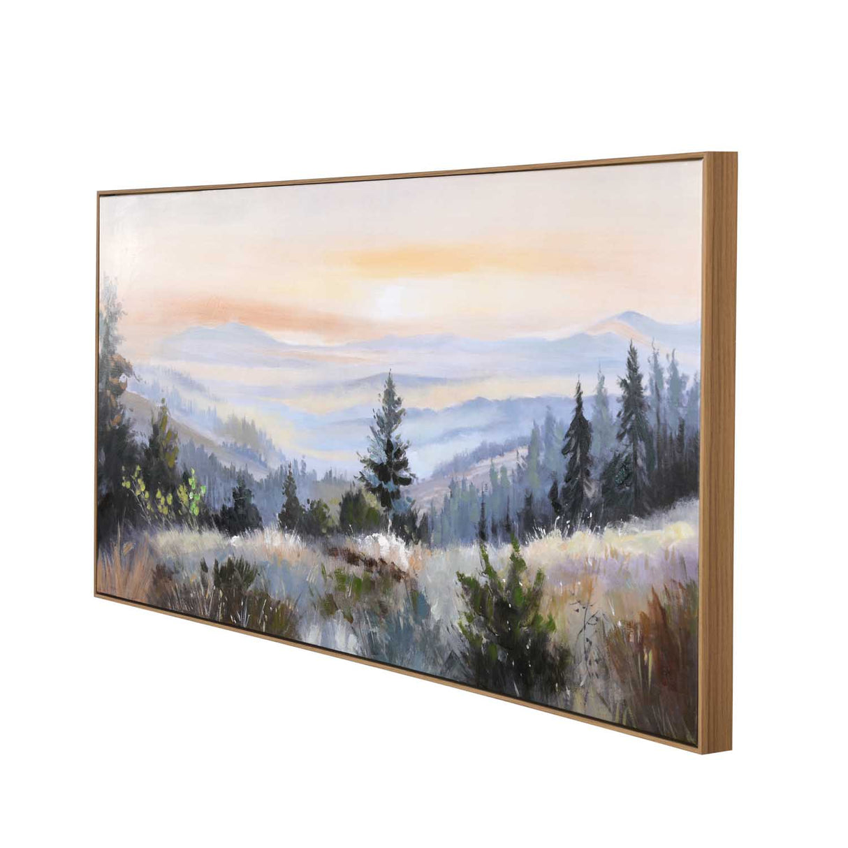 Sunset View Canvas Wall Painting- Multicolor