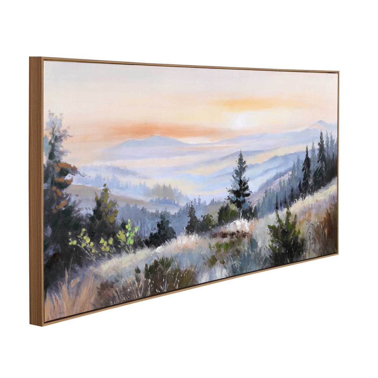 Sunset View Canvas Wall Painting- Multicolor