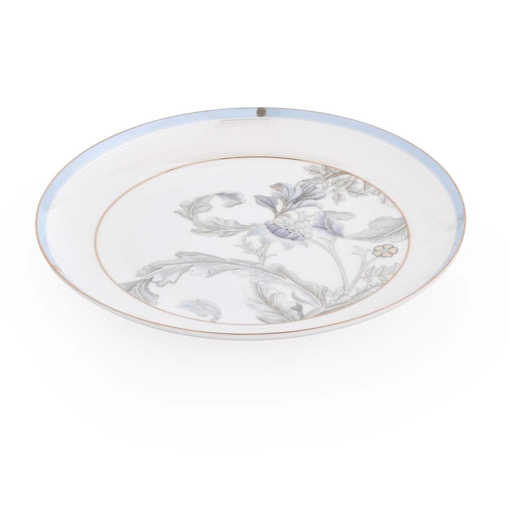 38 Pieces Leafora Porcelain Dinner Set- White and Blue