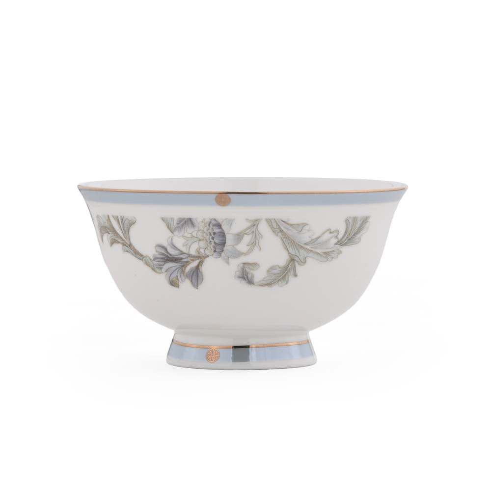 38 Pieces Leafora Porcelain Dinner Set- White and Blue