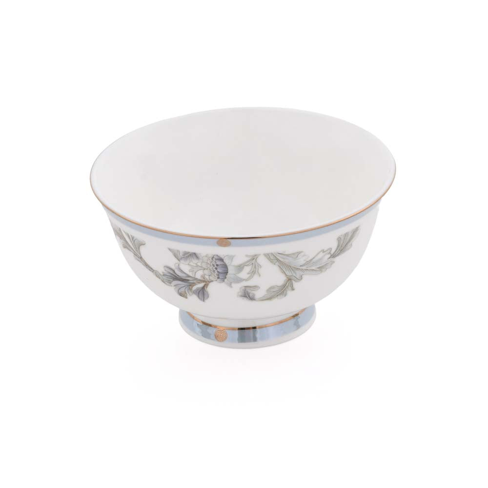 38 Pieces Leafora Porcelain Dinner Set- White and Blue