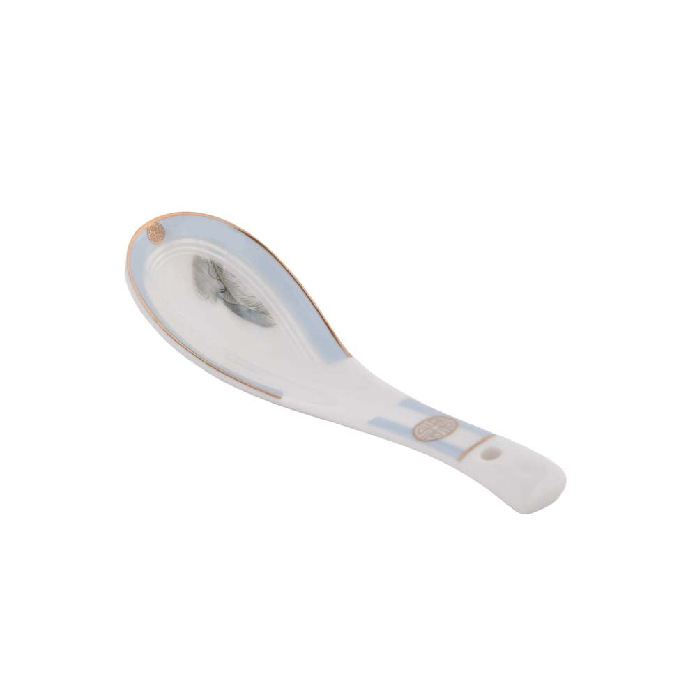 38 Pieces Leafora Porcelain Dinner Set- White and Blue