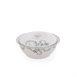 38 Pieces Leafora Porcelain Dinner Set- White and Blue