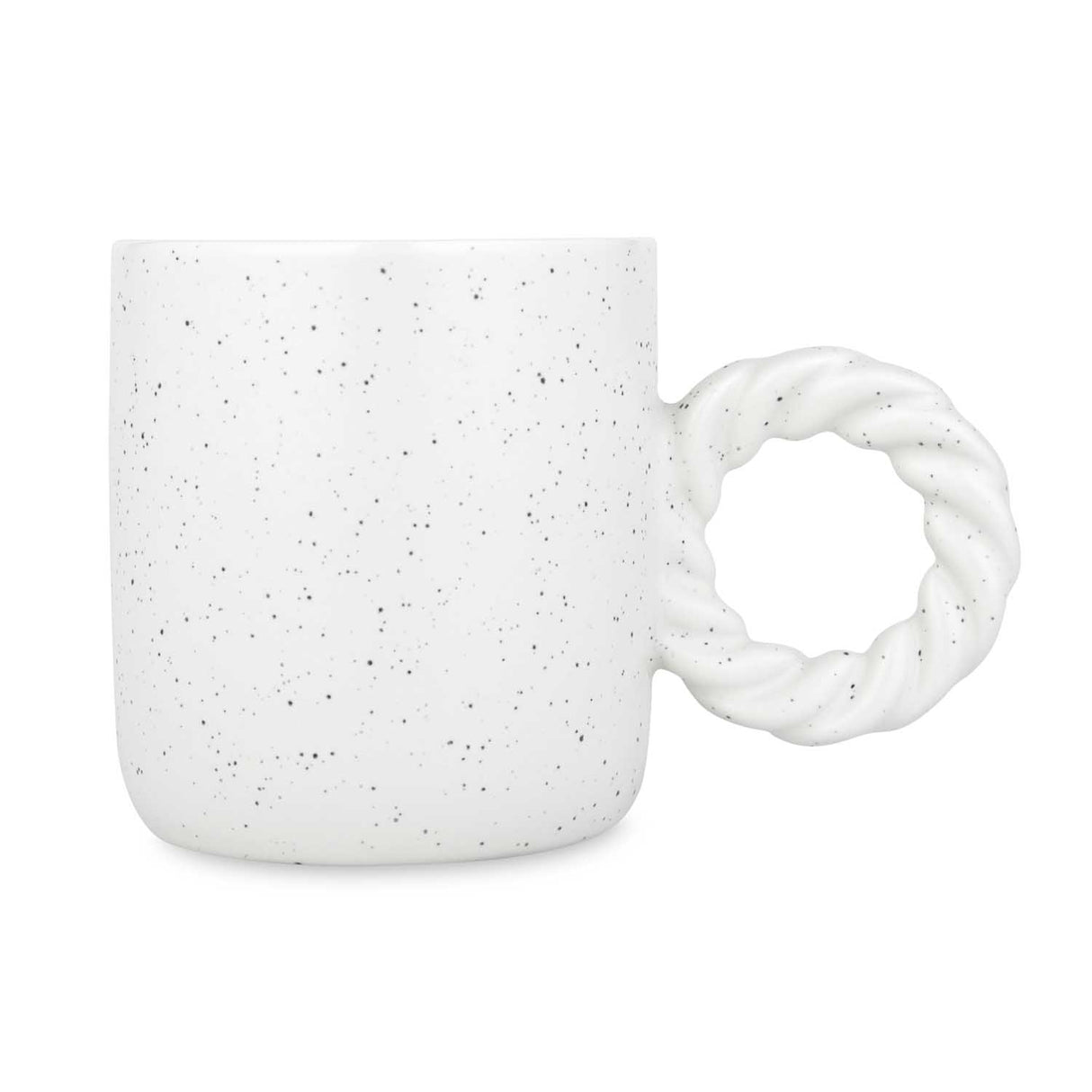 Speckled 350 ml Ceramic Coffee Mug with Rope Handle- Beige
