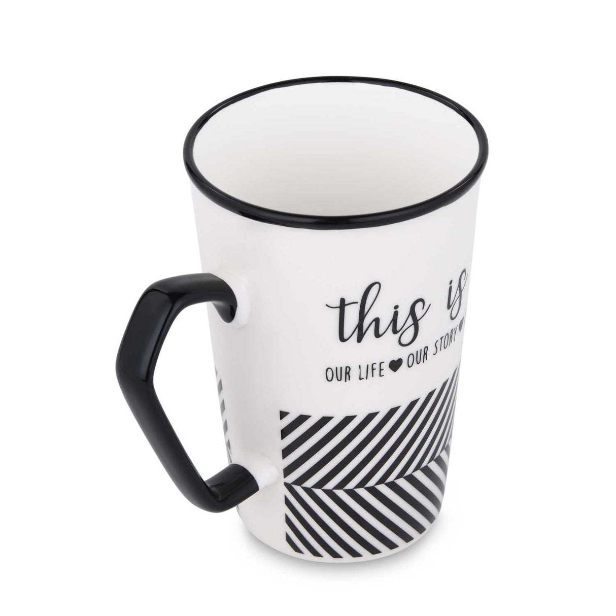This Is Us Printed 450 ml Ceramic Coffee Mug- Black & White