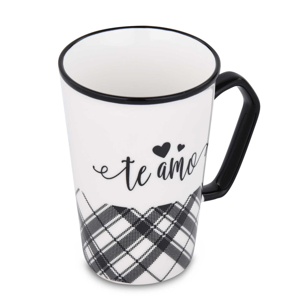 Te Amo Printed 450 ml Ceramic Coffee Mug- Black & White