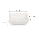 Leafy Ceramic Serving Bowl Set of 2- White