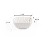 Square Ceramic Bowls and Spoons Set of 8- White