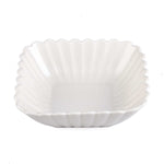 Abstract Ceramic Design Serving Bowls Set of 2- White