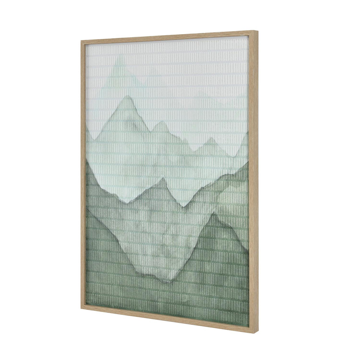 Mountain Crackle Paper Wall Painting- Green