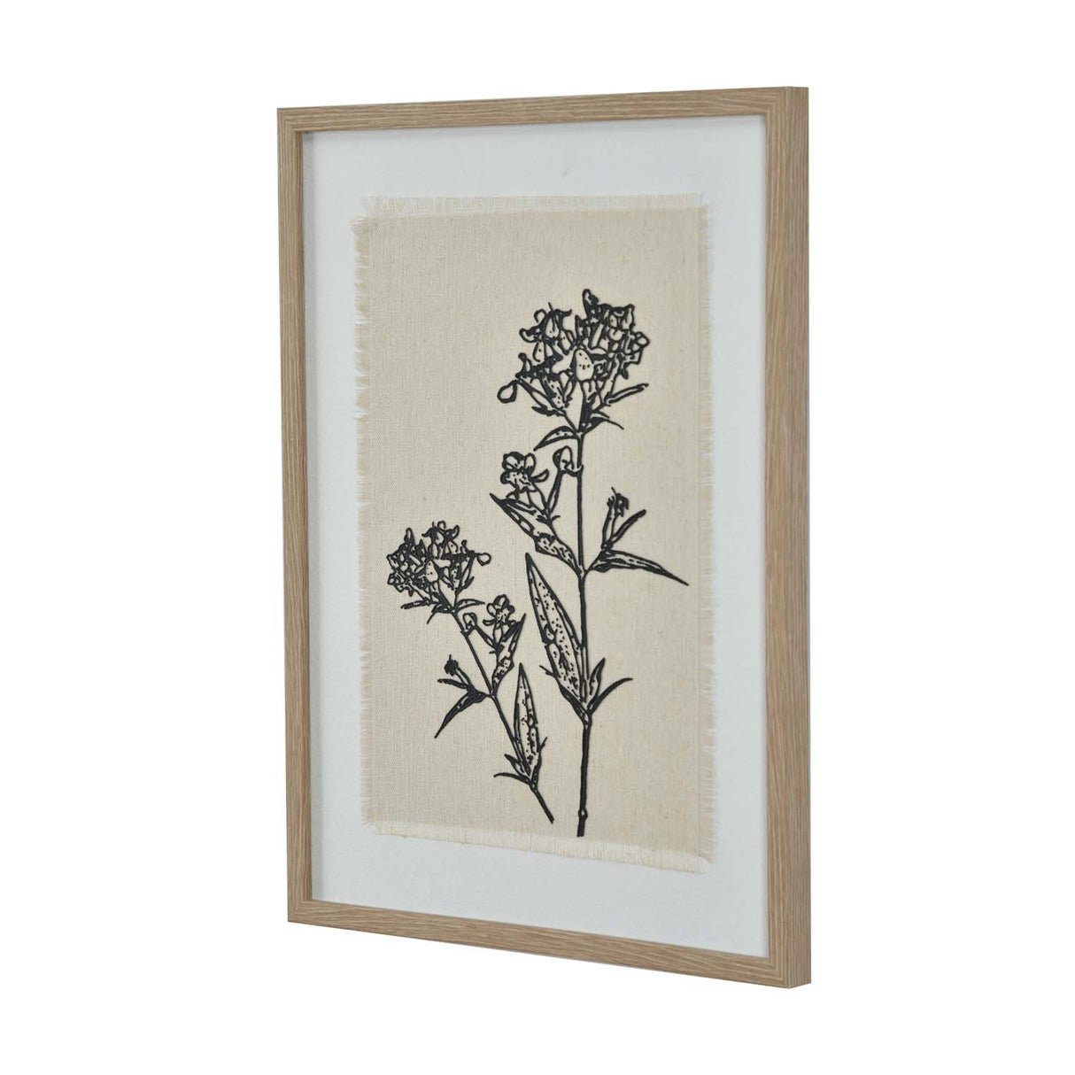 Fabric Lineart Canvas Wall Painting- Multicolor