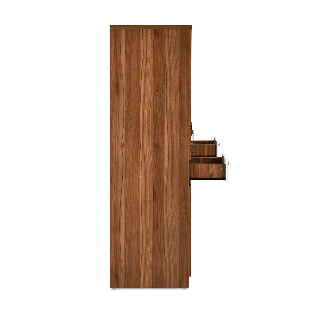 Magnus 4 Door Engineered Wood Wardrobe (Lyon Walnut)