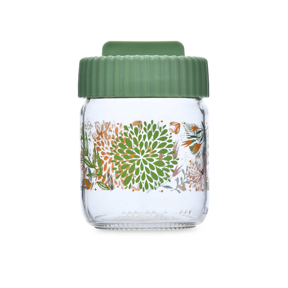 Botanical Print 200 ml Spice Jar- Green