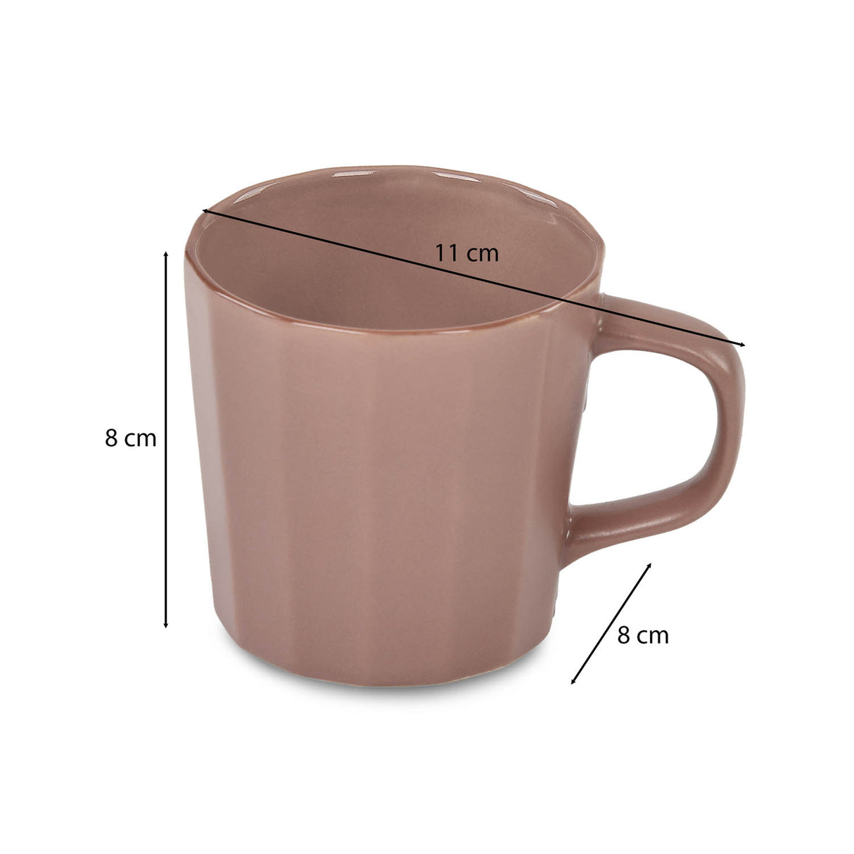 Porcelain Coffee Mug Set of 6- Lilac