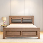 Dexter Solid Wood King Bed without Storage- Cappucino