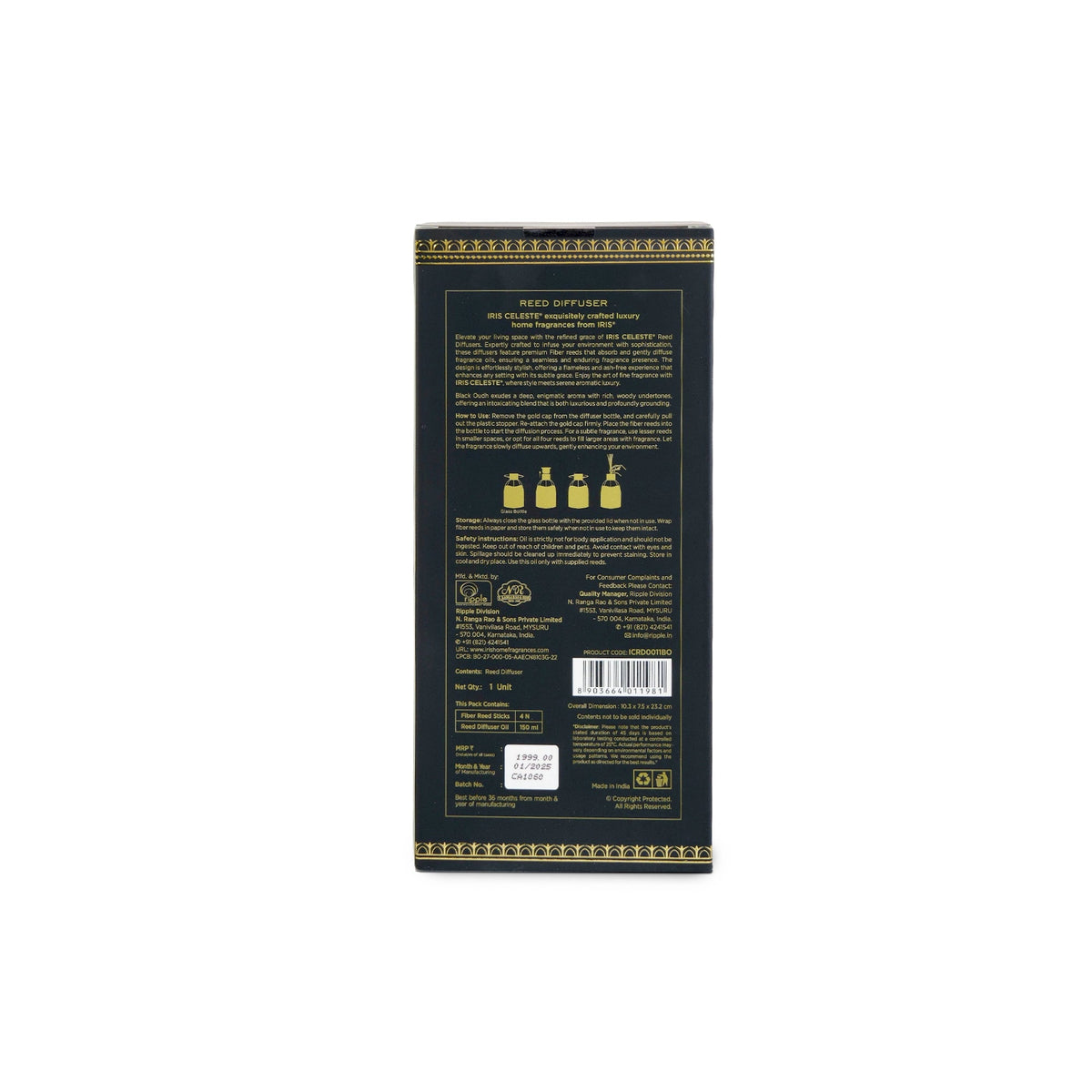 IRIS Celeste ICRD0011BO Reed Diffuser- 150 ml