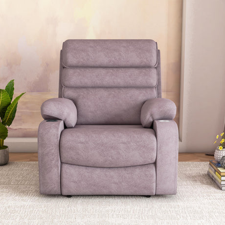 Ease Massage Chair with Manual Recliner (Mauve) - Front View