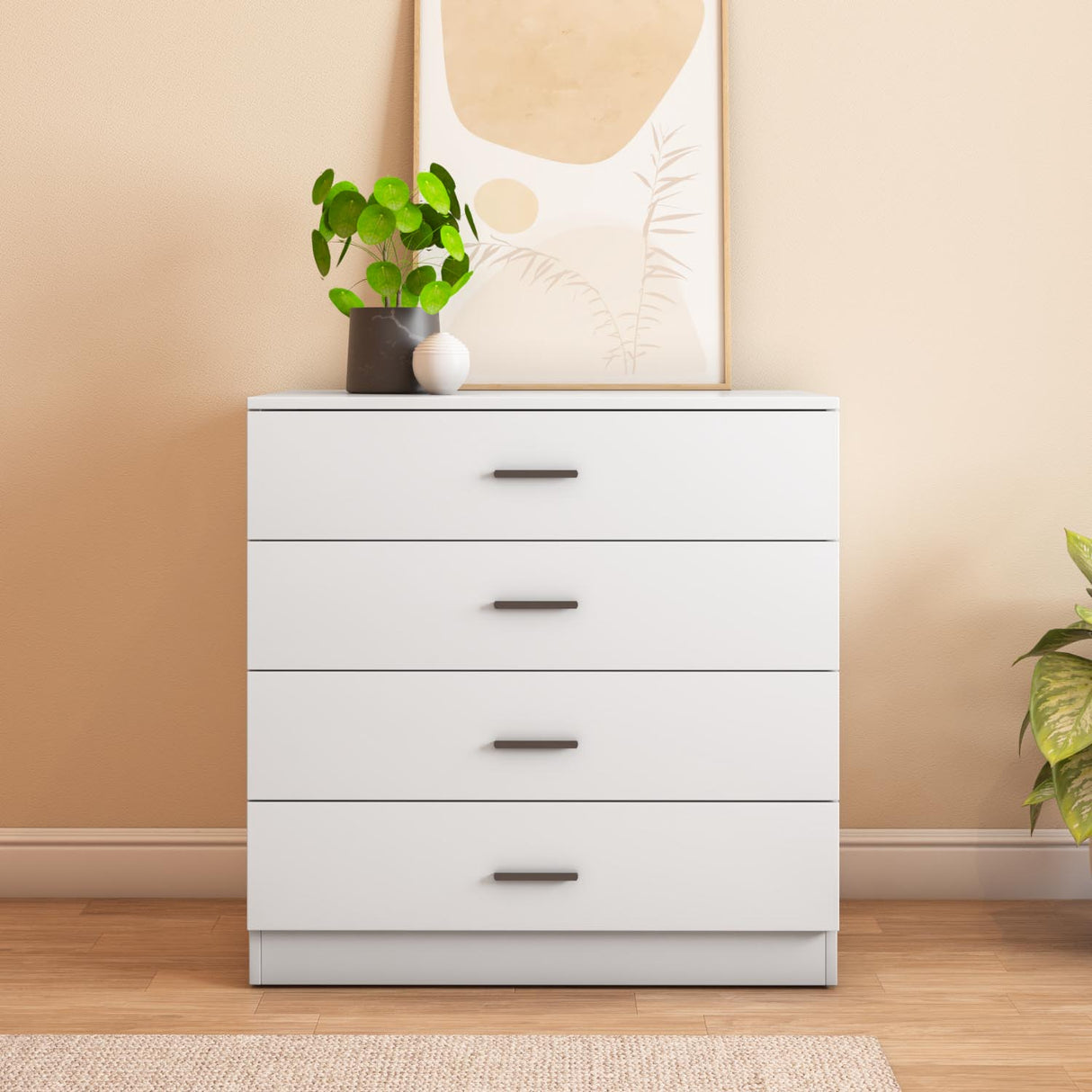 Edur Chest of 4 Drawers (White)