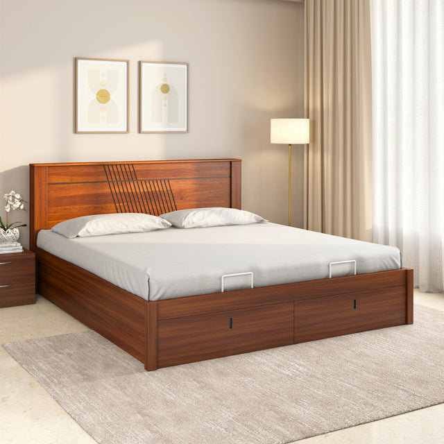 Nilkamal Electra Premier Bed with Hydraulic Storage (Walnut) - 02