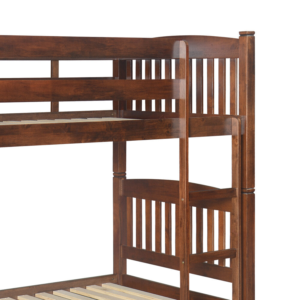 Dom Solid Wood Bunk Bed- Cappuccino