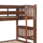 Dom Solid Wood Bunk Bed- Cappuccino