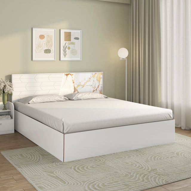 Nilkamal Galaxy Max Bed with Box Storage (White) - 02