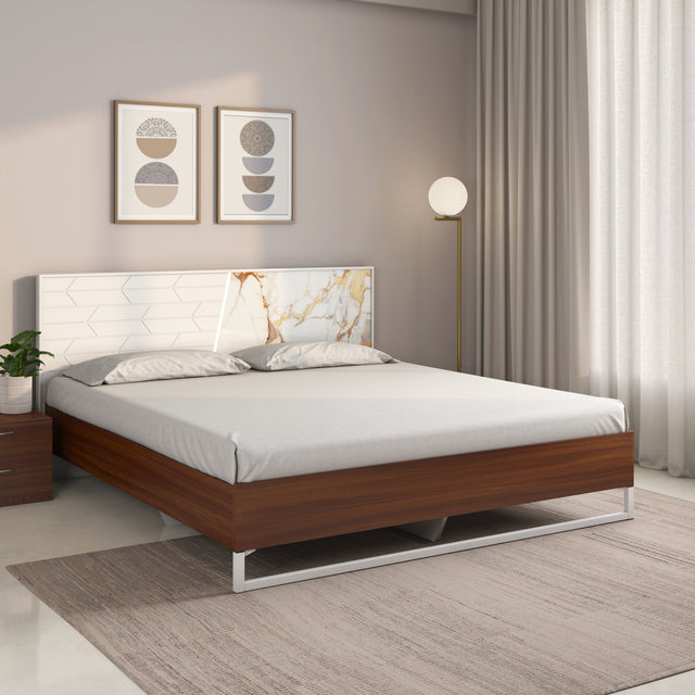 Nilkamal Galaxy Meta Bed Without Storage (Walnut) - 02