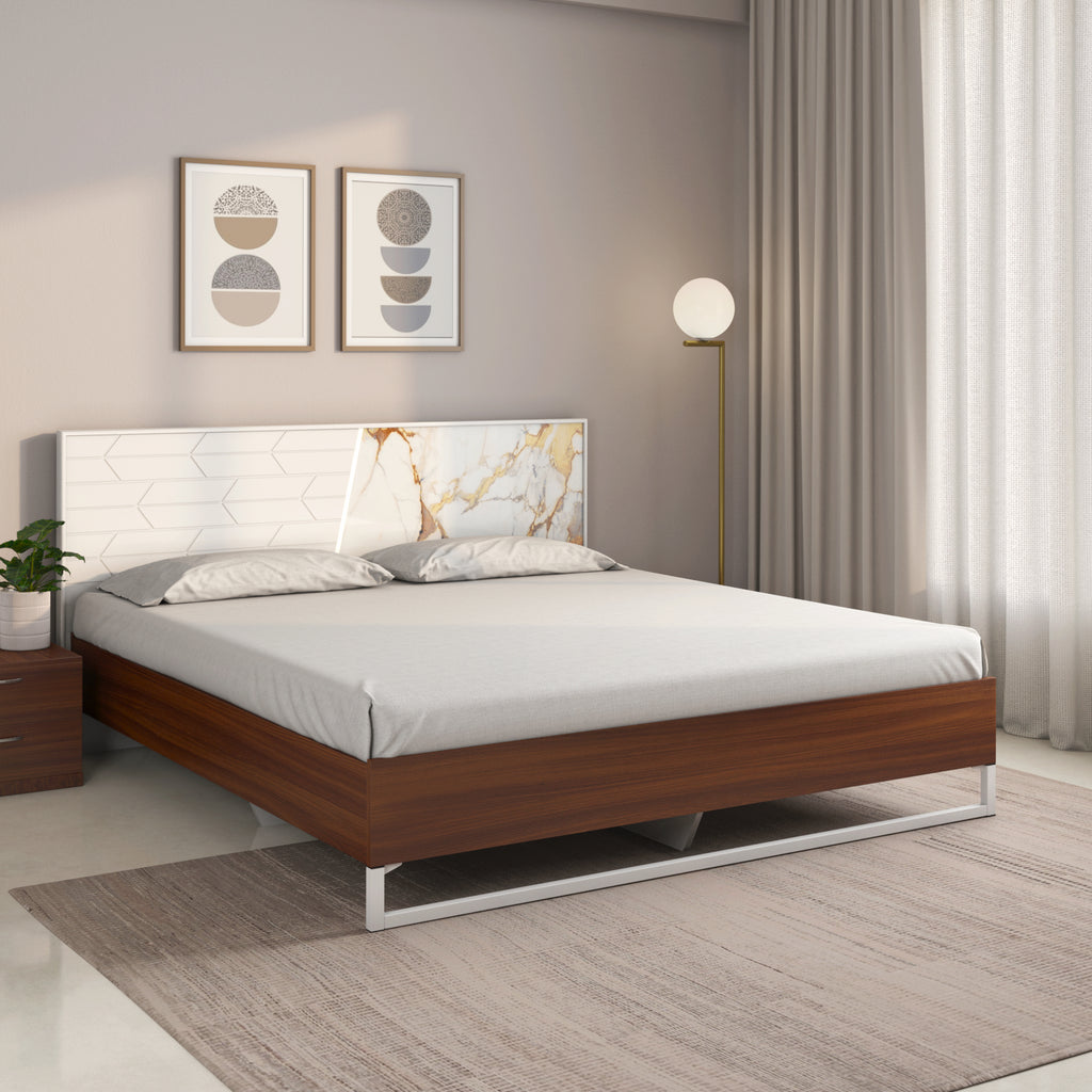 Galaxy Meta Bed Without Storage (Walnut)