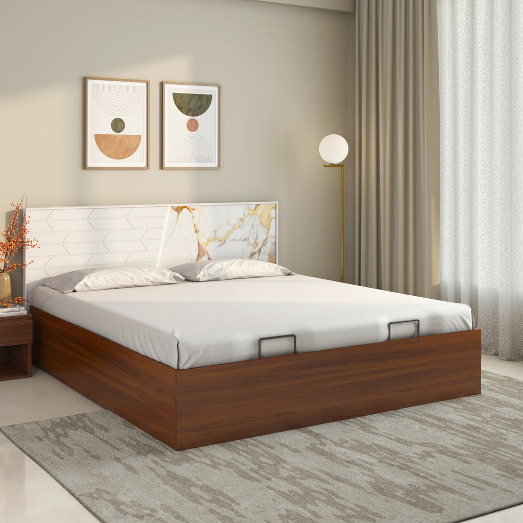 Galaxy Prime Bed with Semi Hydraulic Storage (Walnut)
