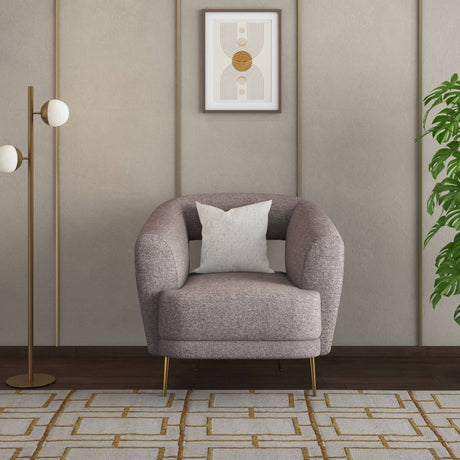 Giorgio Arm Chair Textured Fabric- Brown