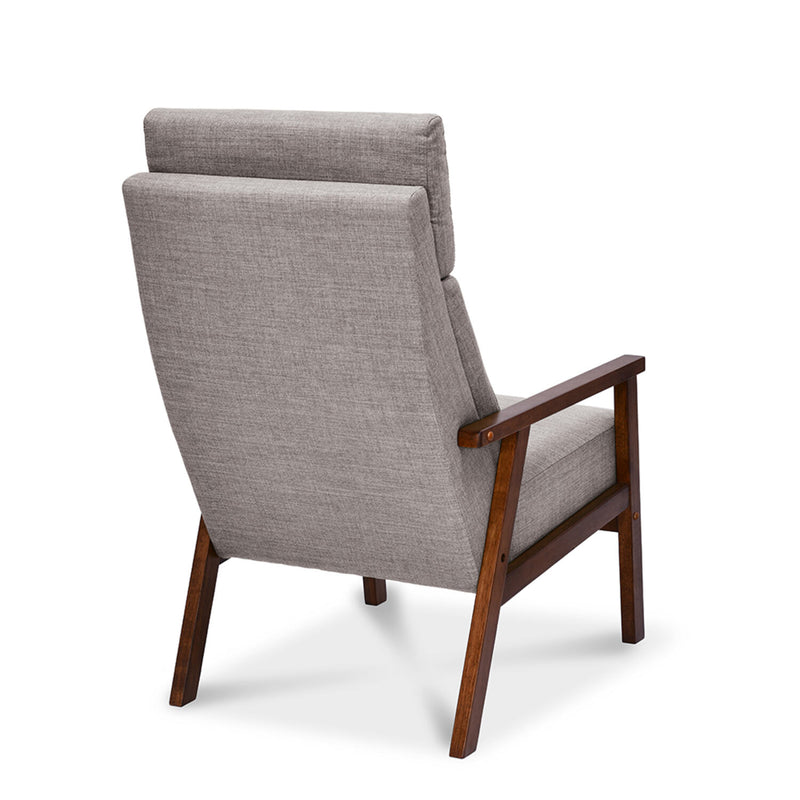 Genoa Solid Wood Arm Chair (Brown) – Slide Back View