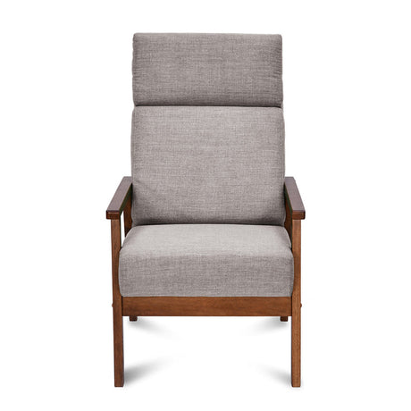 Genoa Solid Wood Arm Chair (Brown) – Front View