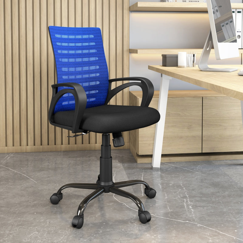 Nilkamal giza Mid Back Office Chair Blue Black