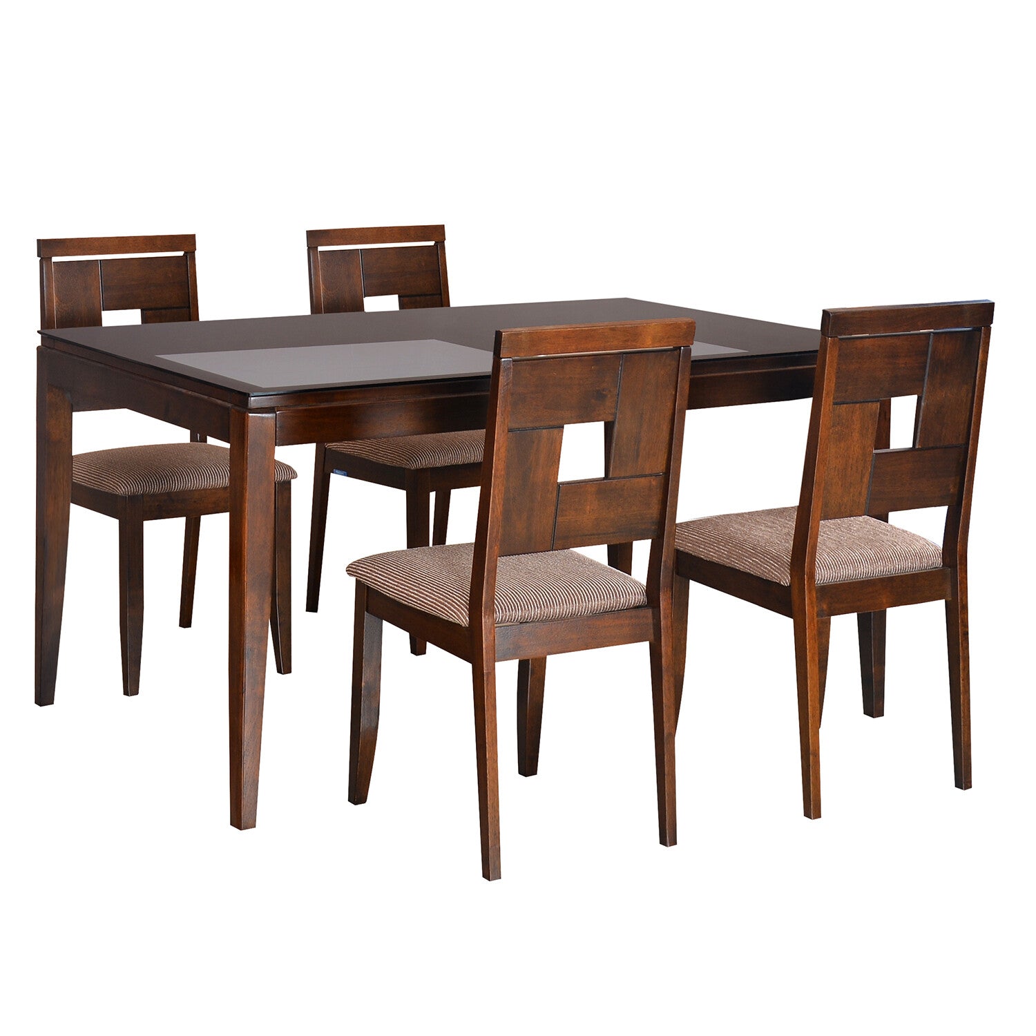 Hampshire 4 Seater Dining Set (Walnut)