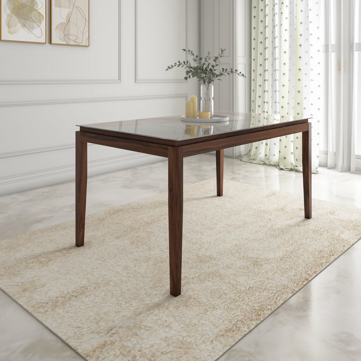 Hampshire 4 Seater Dining Table (Walnut)