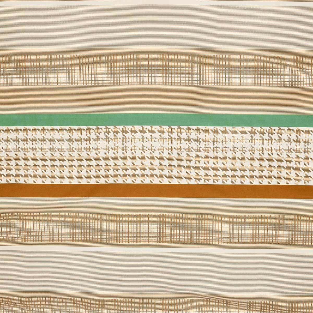 Arias by Lara Dutta Striped Cotton King Bedsheet With 2 Pillow Covers (Brown)