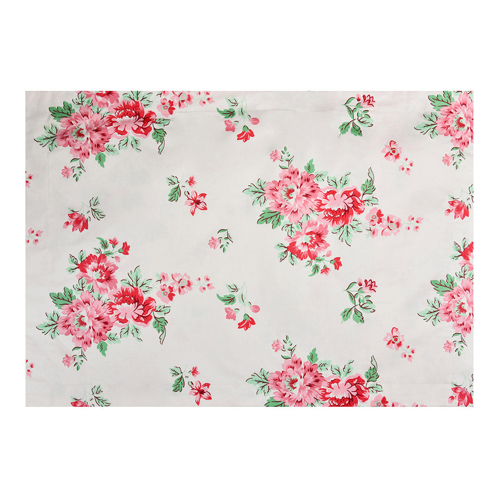 Arias by Lara Dutta Floral Cotton King Bedsheet With 2 Pillow Covers (Pink)