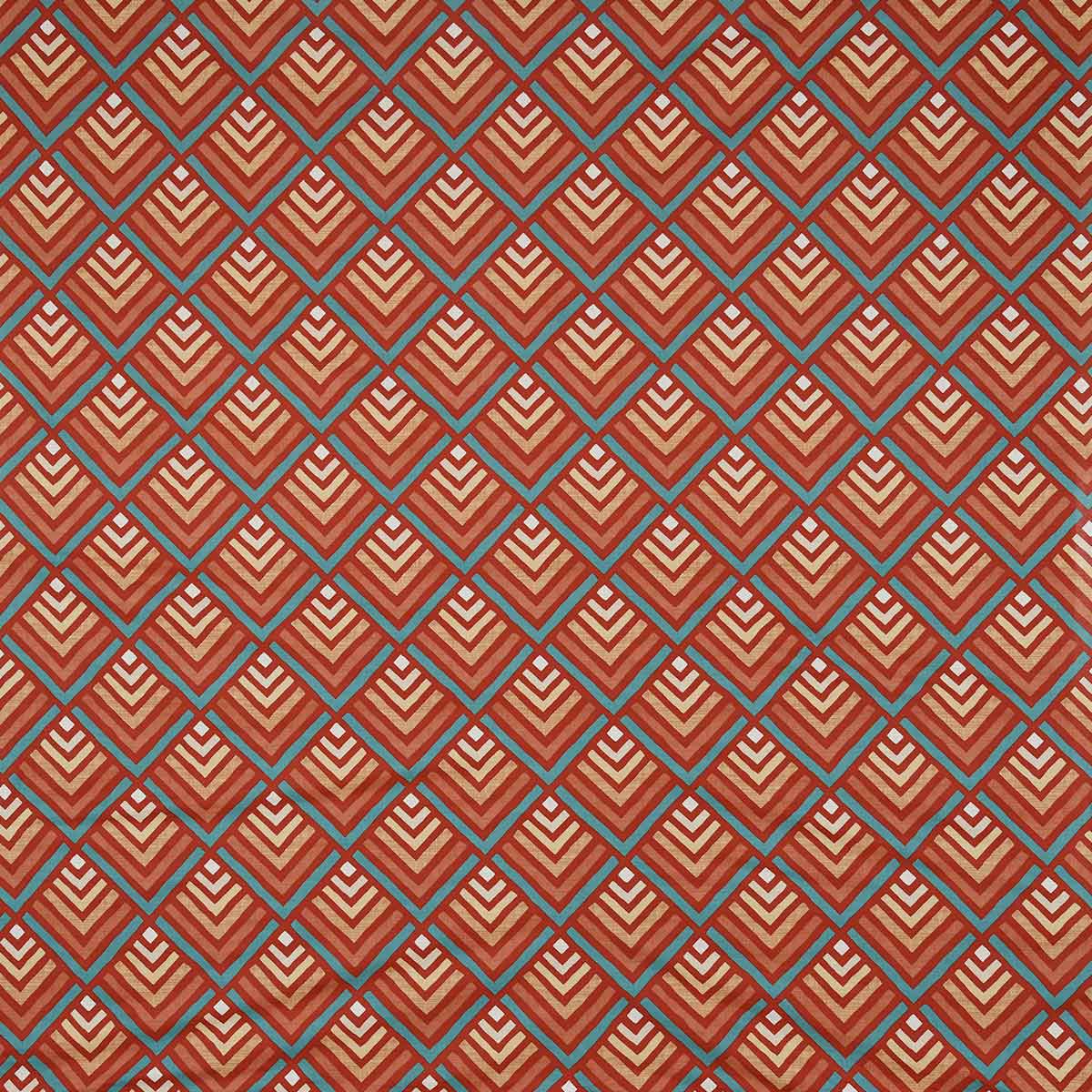 Arias by Lara Dutta Abstract Cotton King Bedsheet With 2 Pillow Covers (Red)