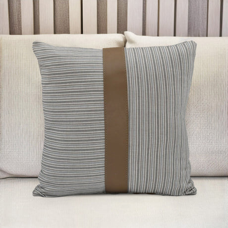 Nilkamal Mid Strap Fabric Leatherette 16 X 16 Cushion Cover Multicolor