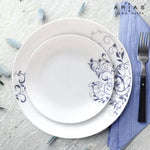 Arias by Lara Dutta Moon Blue Spring Dinner Set - 14 Pieces