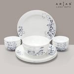 Arias by Lara Dutta Moon Blue Spring Dinner Set - 14 Pieces