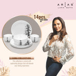 Arias by Lara Dutta Moon Winter Forest Dinner Set - 14 Pieces