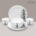 Arias by Lara Dutta Moon Winter Forest Dinner Set - 14 Pieces
