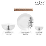 Arias by Lara Dutta Moon Winter Forest Dinner Set - 14 Pieces