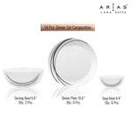 Arias by Lara Dutta Moon Black Fantasy Dinner Set - 14 Pieces
